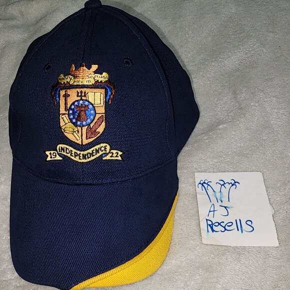 Fraternity Emblem Embroidered Hat in Navy Blue - Picture 1 of 10